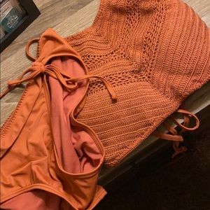 Halter crochet bathing suit